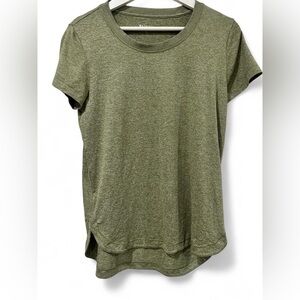 Athleta Green Short Sleeve T Shirt Womens Relaxed Fit Casual Top Size S